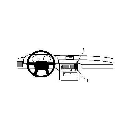 Brodit ProClip Center Mount - Mitsubishi Multimodell 1992-1998