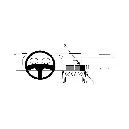 Brodit ProClip Angled Mount, low - Mitsubishi Galant 1988-1992