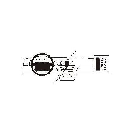Brodit ProClip Center Mount - Hyundai Accent 1995-1999