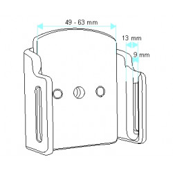 Brodit Passiv Bilholder    - Passiv holder med kuleledd (511231)