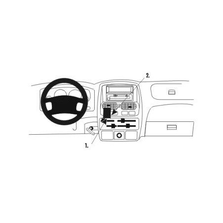 Brodit ProClip Center Mount, low - Nissan King Cab/Navara 00-06