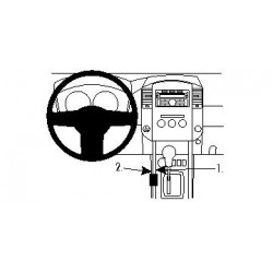 Brodit ProClip Console Mount, left- Nissan King Cab/Navara 11-15