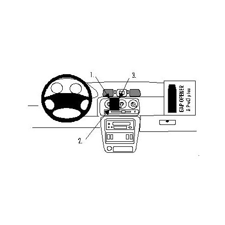 Brodit ProClip Center Mount - Nissan Micra 1998-2002